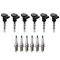 Set of 6 Ignition Coils & NGK Platinum Spark Plugs for Audi A6 Allroad Quattro (2000–2005)