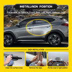 Set of 4 Chrome Exterior Door Handle Covers for Hyundai Tucson (2016–2021)