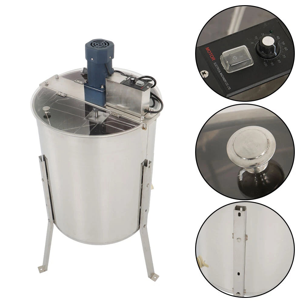 Set of 4 Stainless Steel Electric Honey Extractor Frames for Beekeeping