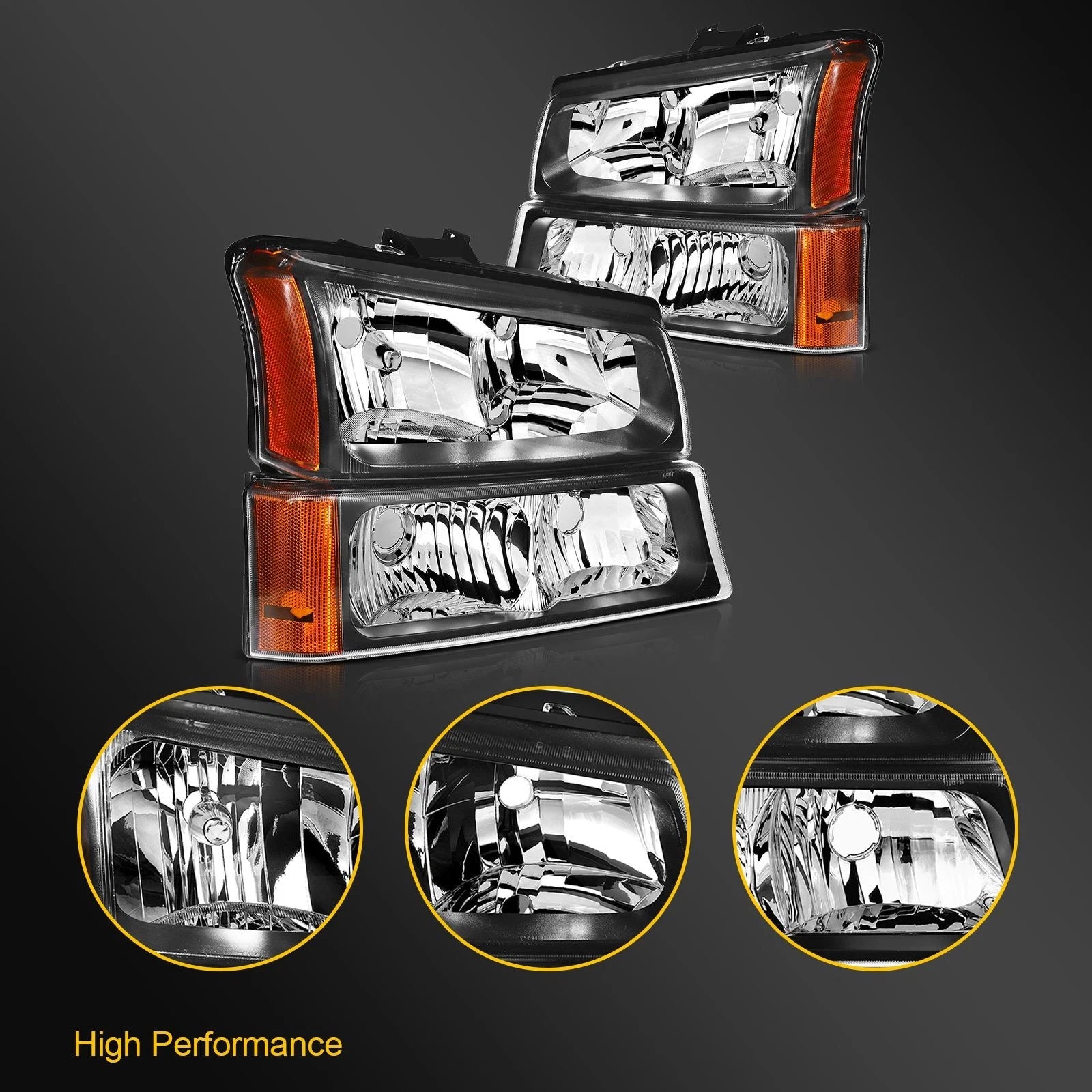 Headlight Assembly for Chevy Silverado Avalanche 1500 2500 (2003–2007)