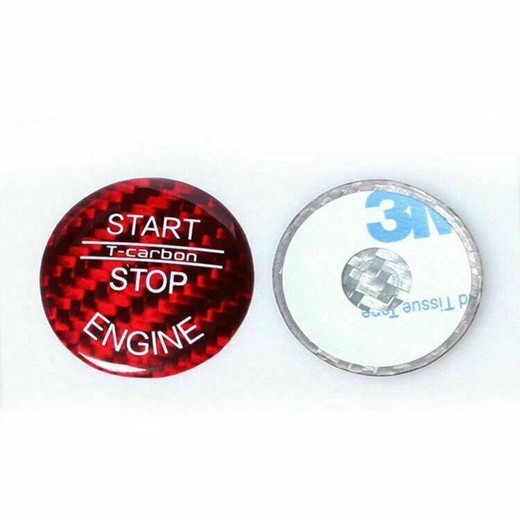 Carbon Fiber Start Stop Button Cap Cover for BMW X5 X6 (2007-2014)