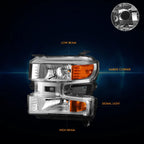 Amber Corner Headlight Lamp Chrome for Silverado 1500 WT/Custom Trail Boss (2019–2024)