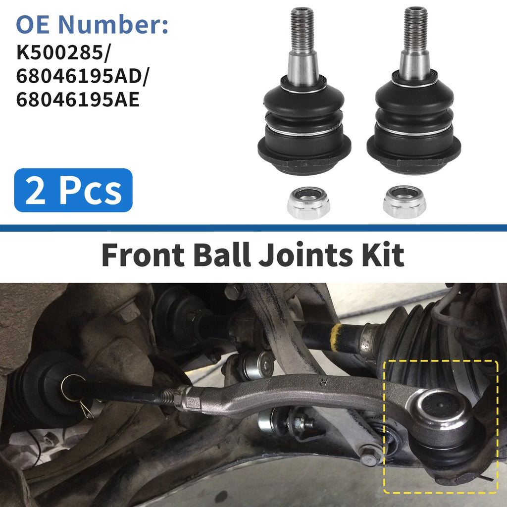 2X Front Upper Ball Joints for Dodge Durango (2011–2015) No.K500285/68046195AD