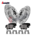 Set of 2 Rear Disc Rotors + Brake Pads for Dodge Challenger Charger Magnum (2006–2023)