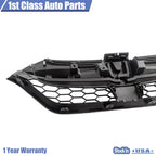 Front Upper Honeycomb Bumper Grille for Honda CR-V (2017-2019) Chrome Black