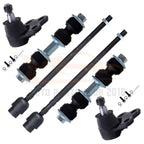 Set of 6 Lower Ball Joints Tie Rod Ends Sway Bar Links for Pontiac Aztek (2001–2005)