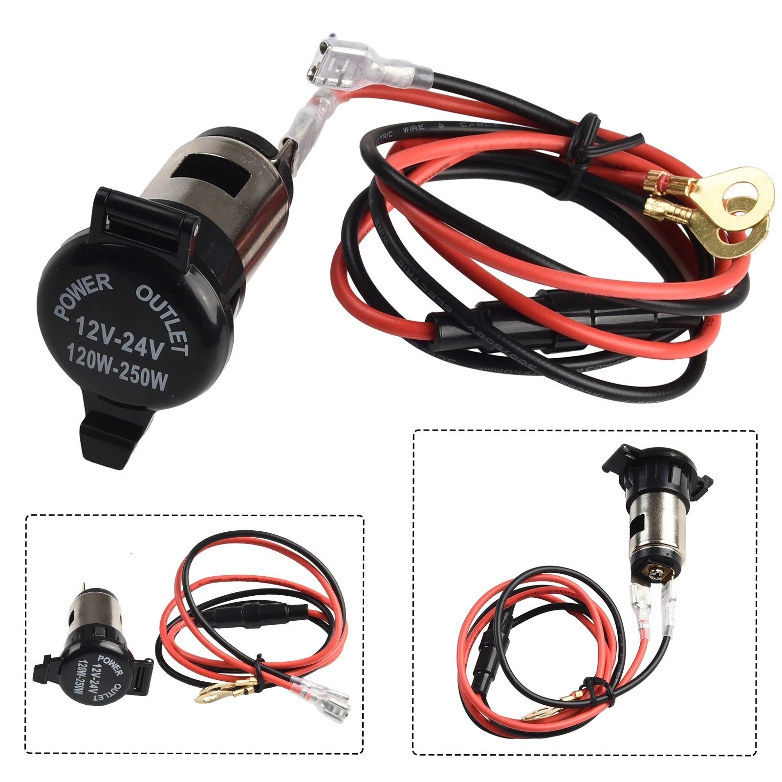 Power Socket Outlet for Cars Boats Tractors 12V Accessory Line