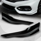 2PC Front Bumper Splitter Lip for Honda Civic Coupe (2014–2015) Black PU HFP