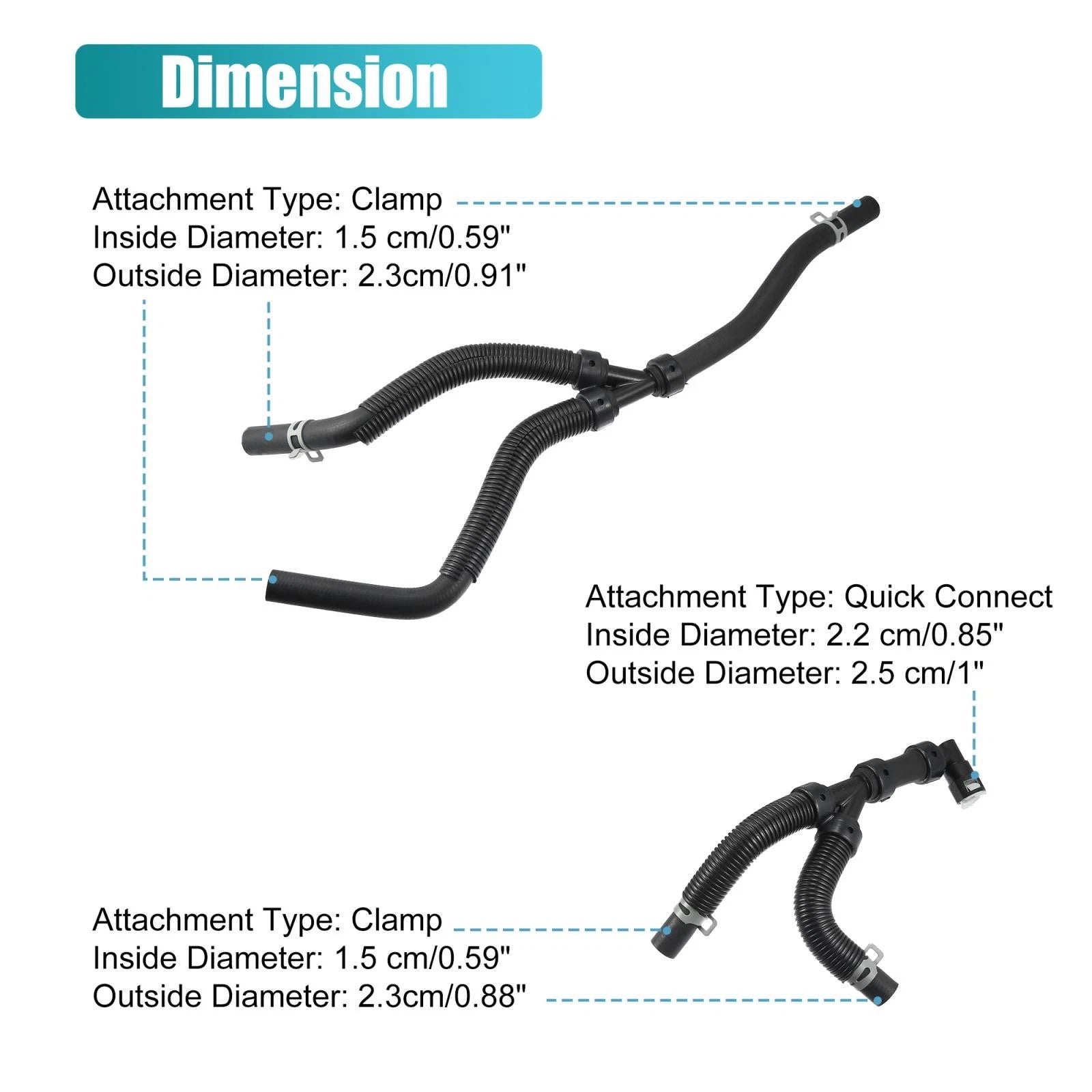 Heater Supply Return Hose 626-315HP 5058729AH for Chrysler Dodge Ram 