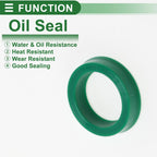 Set of 5 Oil Seal Rotary Shaft Seal 16x22x5mm High Pressure Green