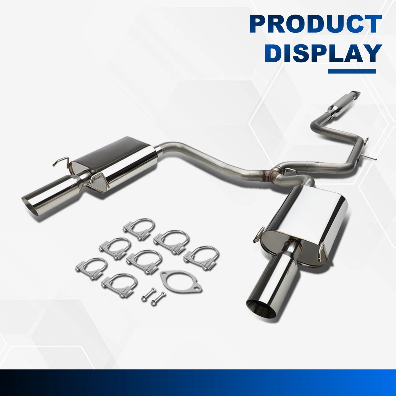 Catback Exhaust System Kit for Chevy Monte Carlo (2000–2005) 4" Dual Round Slant Tip