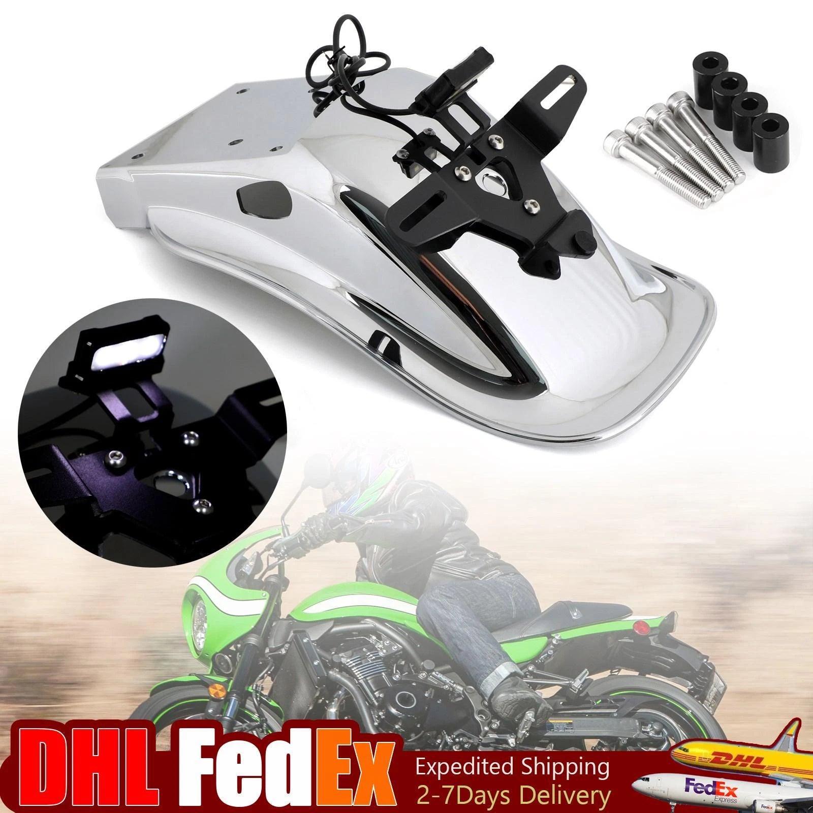 Rear Fender Mudguard for Kawasaki Z900 RS Z900RS Cafe (2018–2022) Chrome