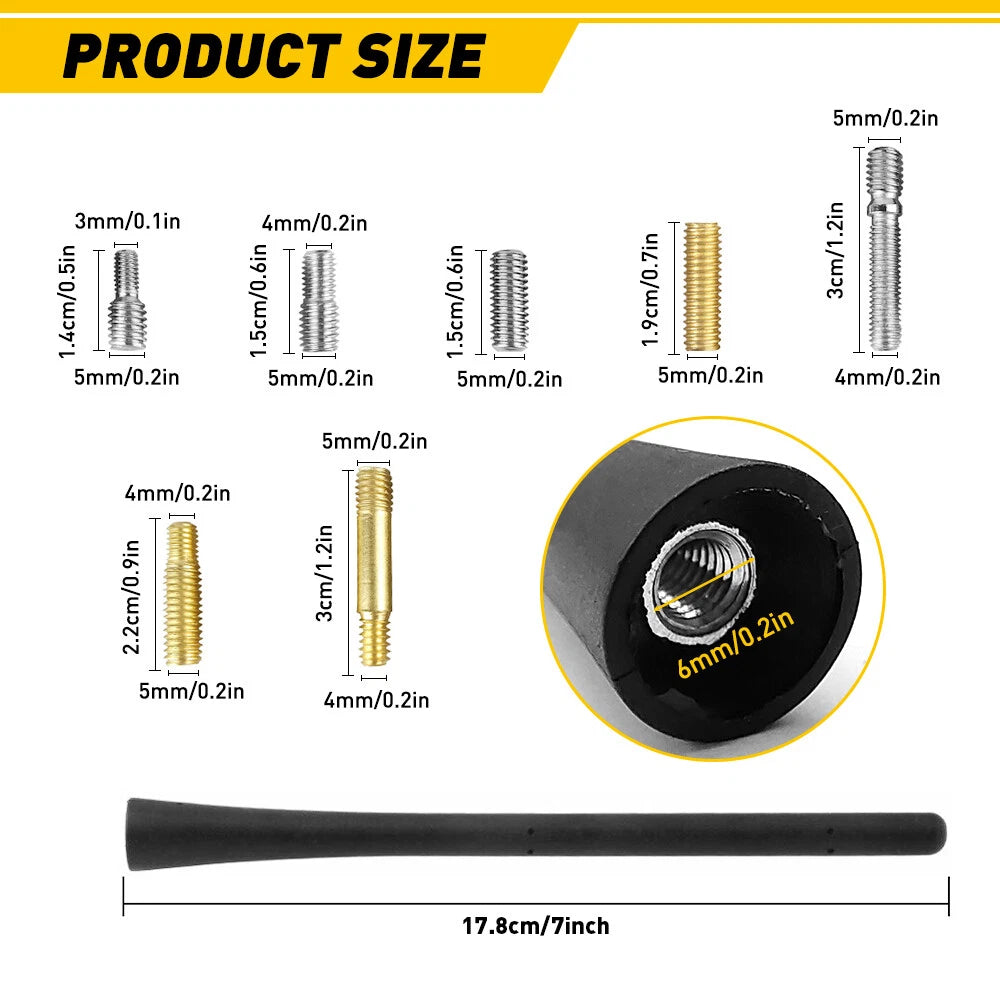 7" Black Antenna for Nissan Rogue (2008–2016)
