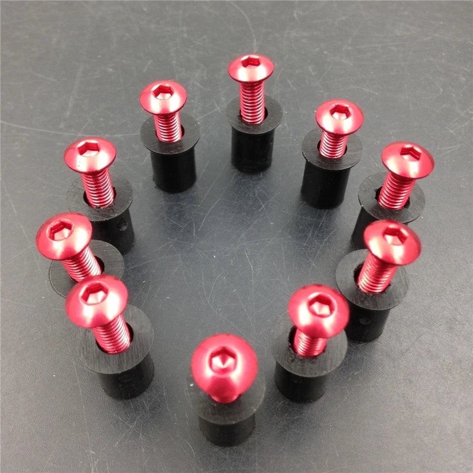 Windshield Bolt Nuts Screw Set of 4 for Yamaha Kawasaki Ducati Honda Suzuki