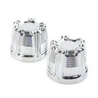 Chrome Front Cut Axle Nut Cap Covers for Harley Softail Touring Street Glide