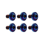 6 x M6x15mm Titanium Alloy Torx Head Bolts for Bike Motor - Blue