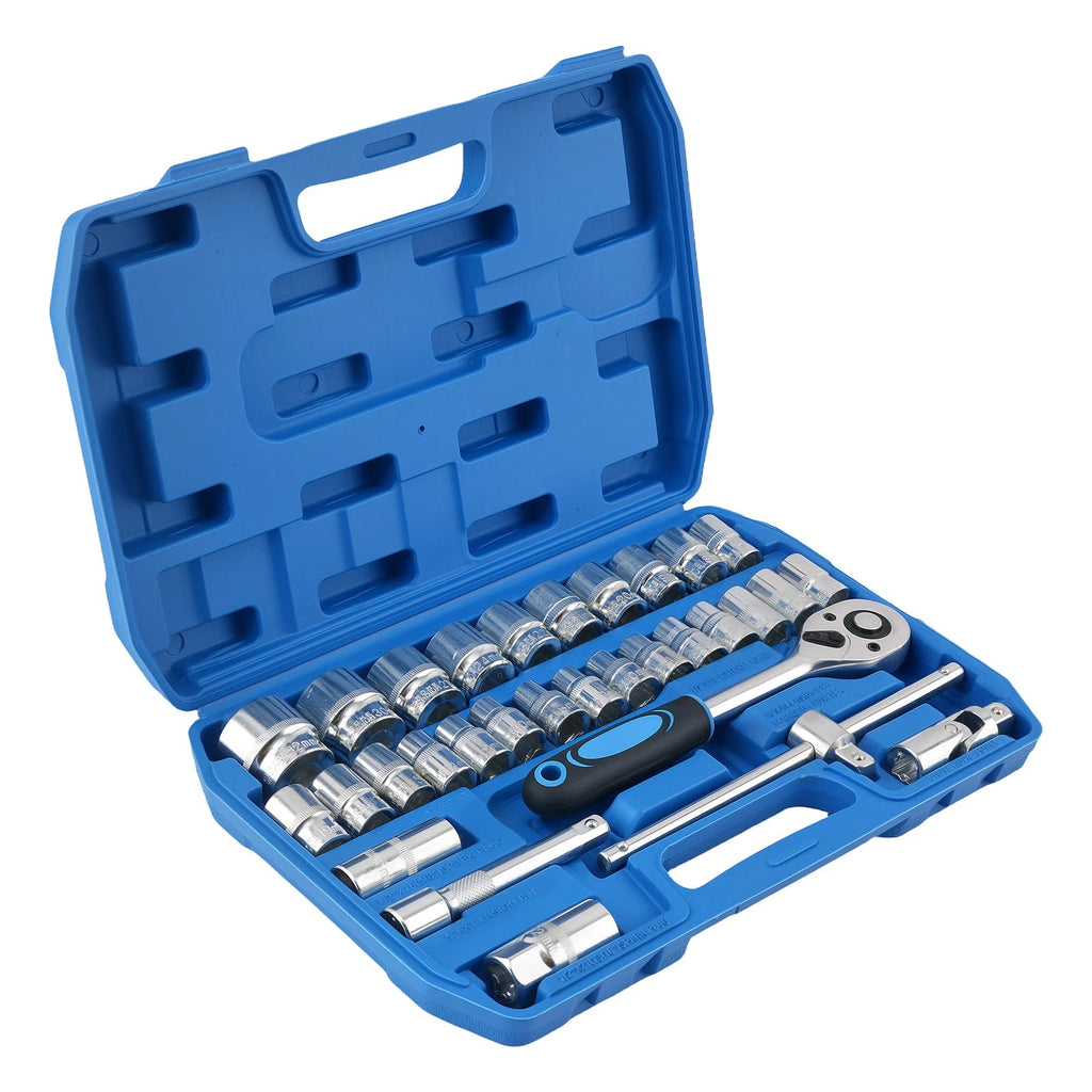 32-Piece 1/2" Drive Socket Set for Universal Fit (8–32mm)
