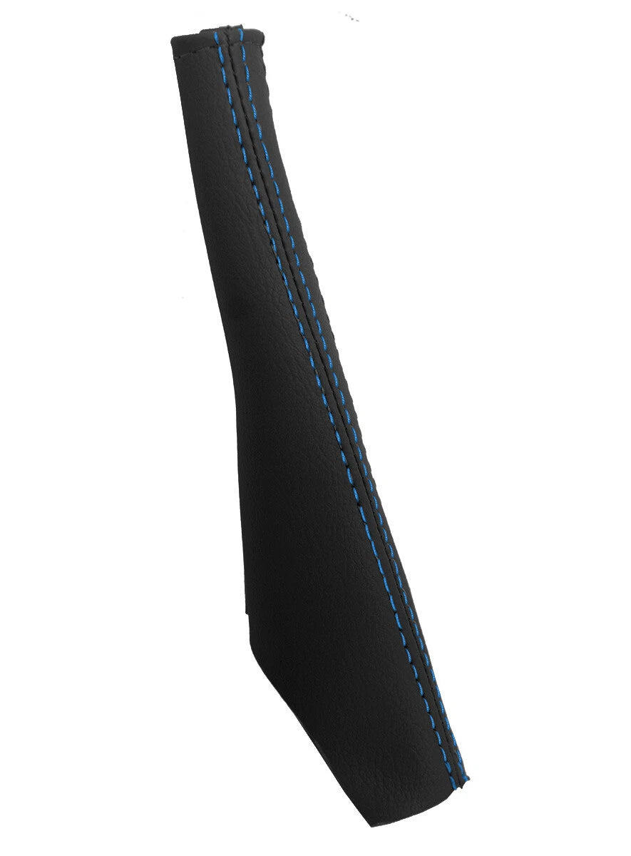 Leather Emergency Brake Boot Cover for Nissan 350Z (2003–2008) Blue Stitch
