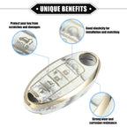 5 Button Smart Key Fob Cover for Nissan Altima Maxima Infiniti (2013–2021) TPU Gray