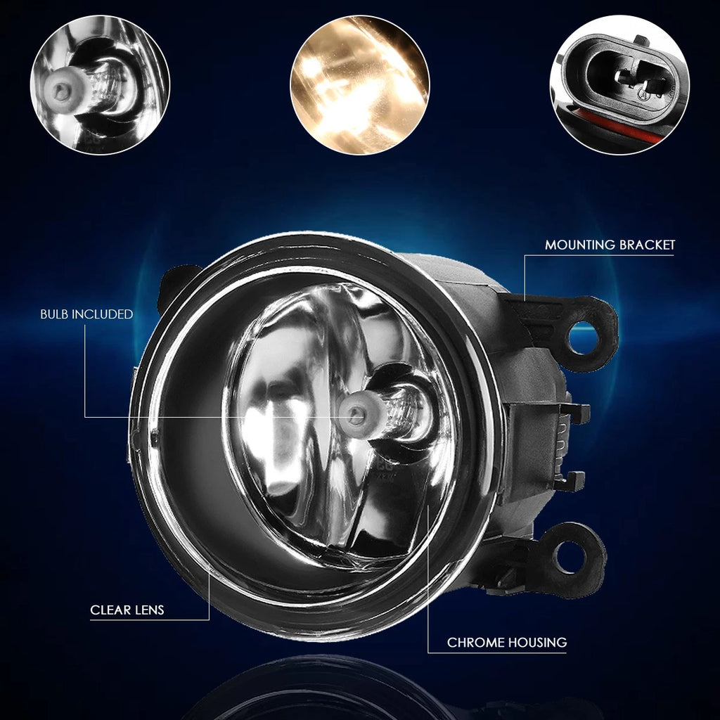 Clear Lens Fog Lights for Nissan Rogue (2014–2016)