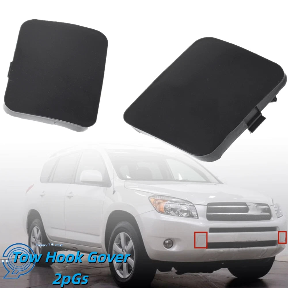 2X Bumper Tow Hook Bracket Cover Cap for Toyota RAV4 (2006–2007)