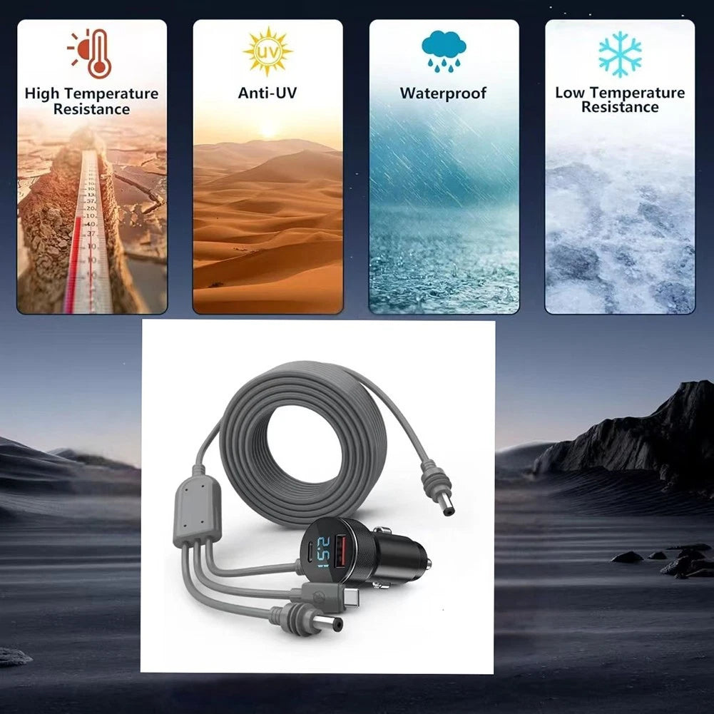 3-in-1 Power Cord for Starlink Mini RV Truck Marine (12V-48V)