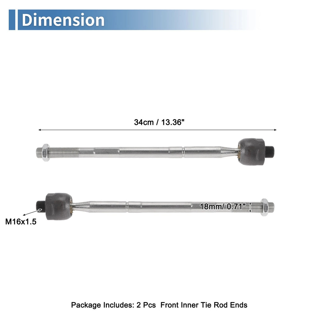 2X Front Inner Tie Rod End Links for Dodge Charger, Chrysler 300 (2015–2022)