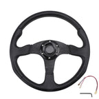14" Aluminum Racing Steering Wheel with Quick Release Hub Adapter