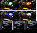 Pair LED DRL Board for Ford Mustang (2018–2020) Multi Color Bluetooth