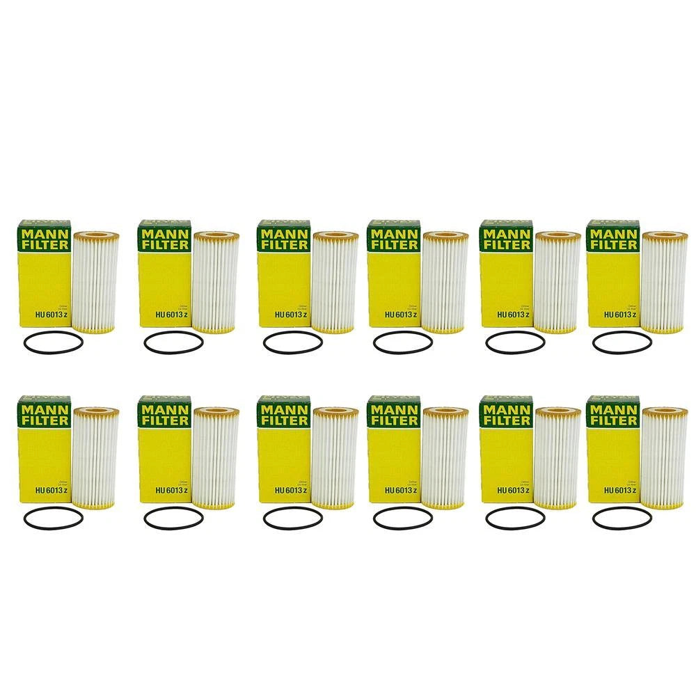 Set of 12 Mann-Filter Cartridge Engine Oil Filters for VW Audi 1.8L 2.0L
