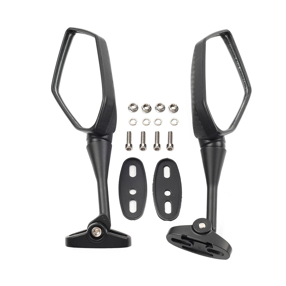 2pcs Carbon Fiber Look Side Mirrors for Honda CBR600RR (2003–2019)