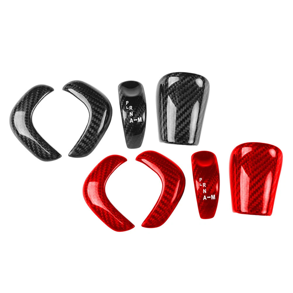 Set of 4 Carbon Fiber Gear Shift Knob Cover Trim for Nissan GTR R35 (2017–2022)