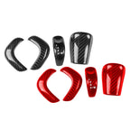 Set of 4 Carbon Fiber Gear Shift Knob Cover Trim for Nissan GTR R35 (2017–2022)