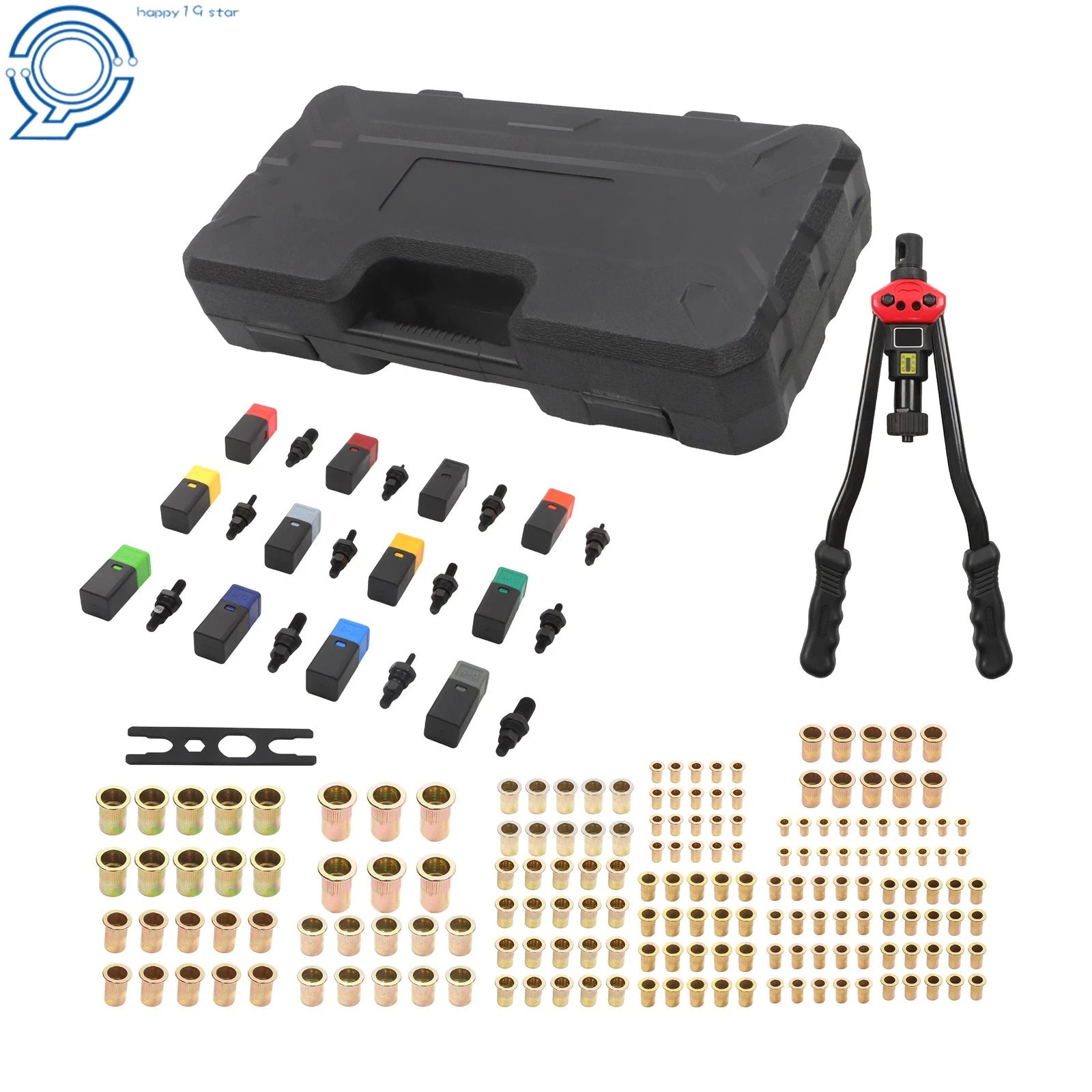 Rivnut Tool Kit 12 PCS for Metric & SAE (400mm/16")
