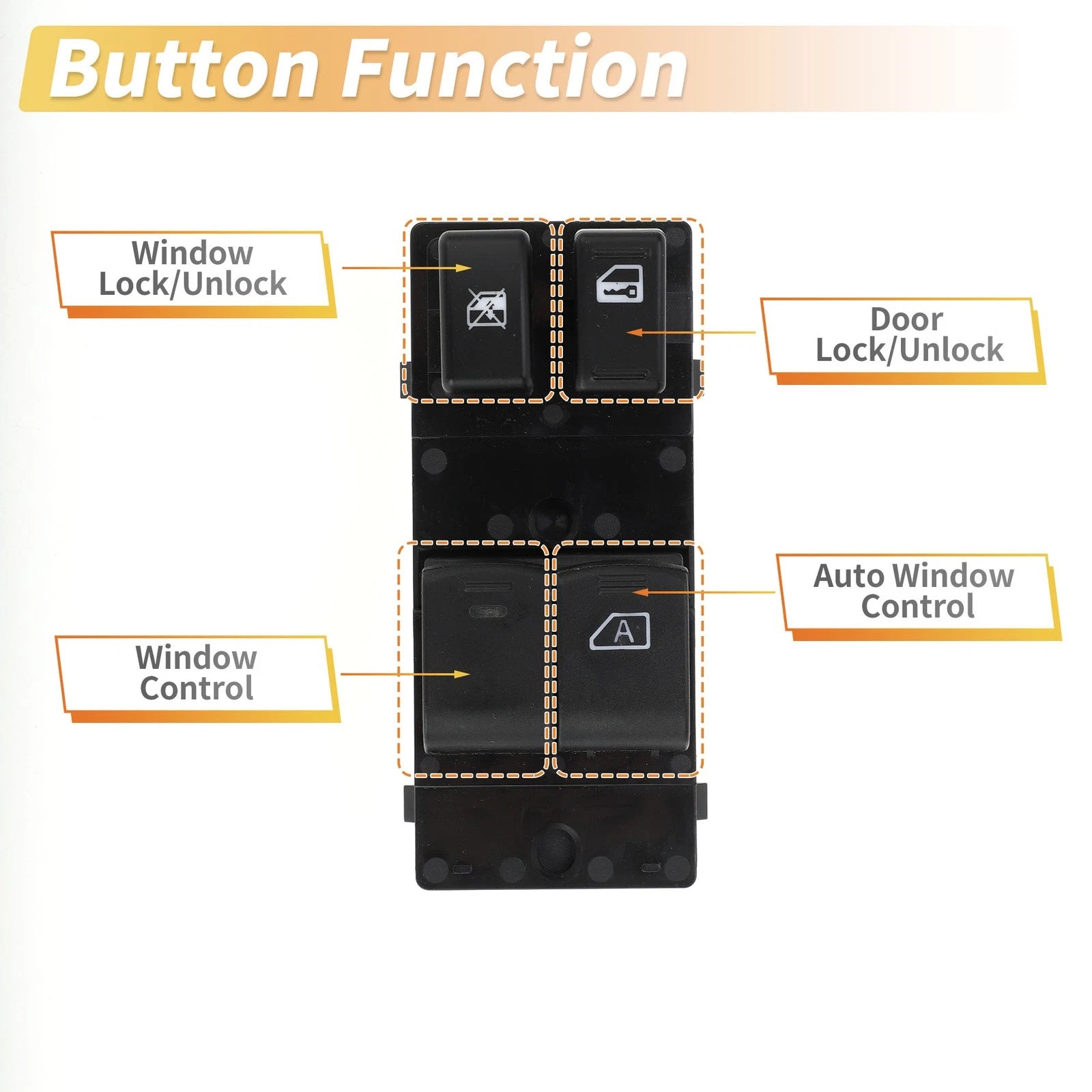 Power Window Switch for Nissan Frontier (No. 25401EA002) (2005–2023)