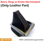 Automatic Shift Boot Cover for Mazda 3 (2014–2016) Red Stitch PVC Leather