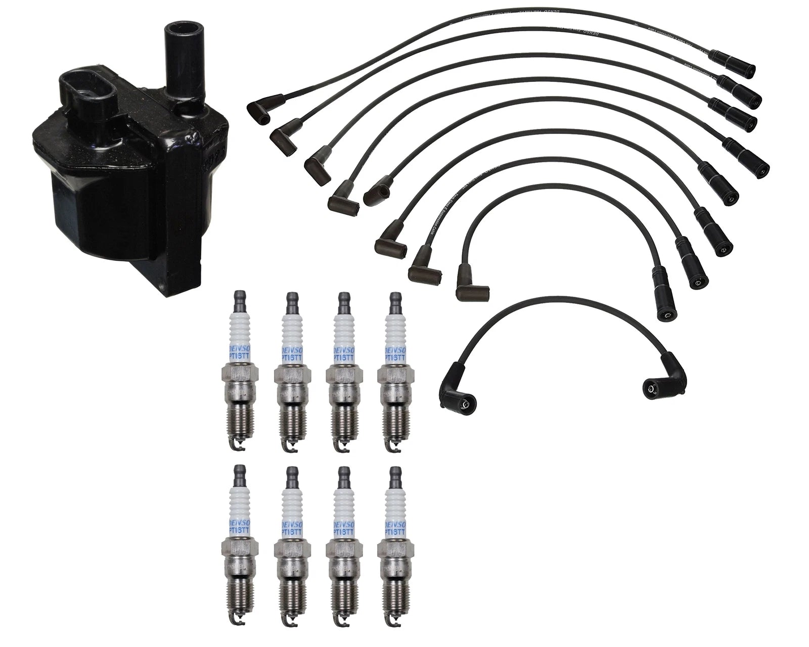 Denso Ignition Coil & Wire Set for GM 5.0L 5.7L V8 (1996–2002)