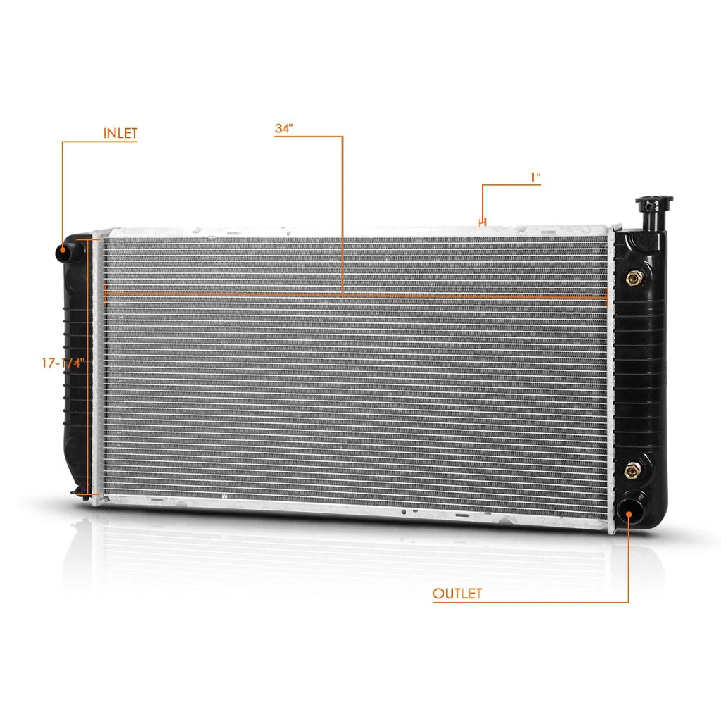 Aluminum Radiator DPI-2317 for Chevy GMC C/K Suburban Tahoe Yukon (1996–2000)