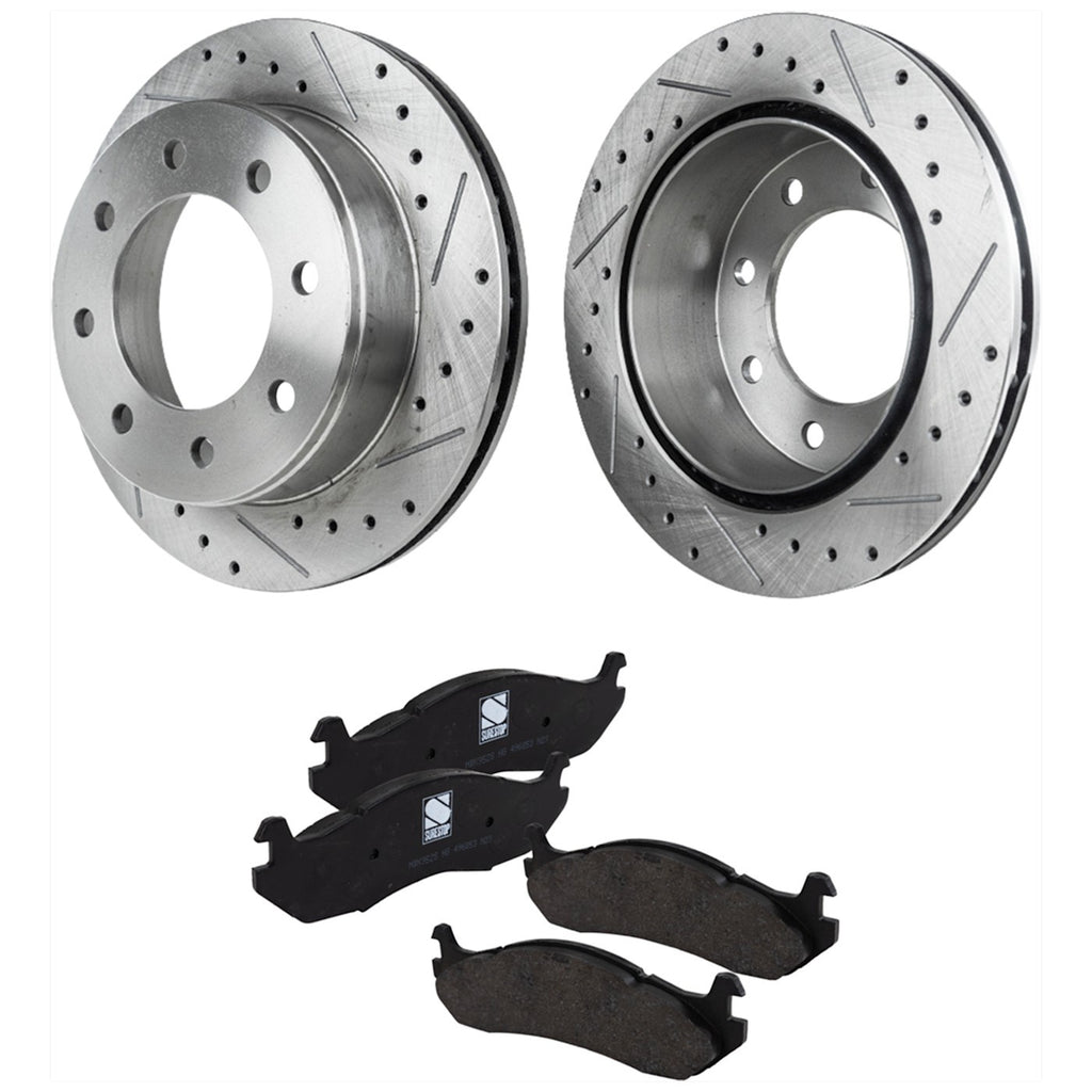 Brake Disc and Semi-Metallic Pad Kit for Hummer H2 (2003)
