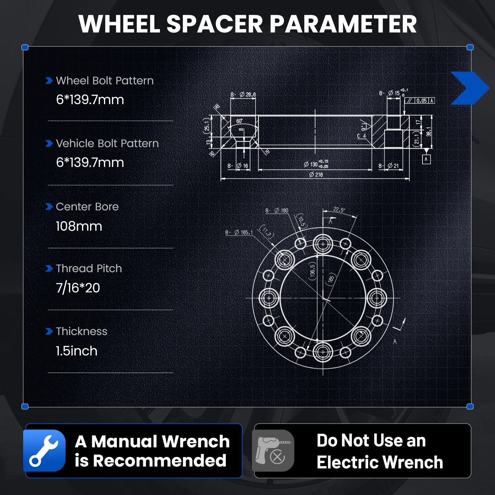 1.5" Wheel Spacers for Chevrolet K10 (1973-1987)
