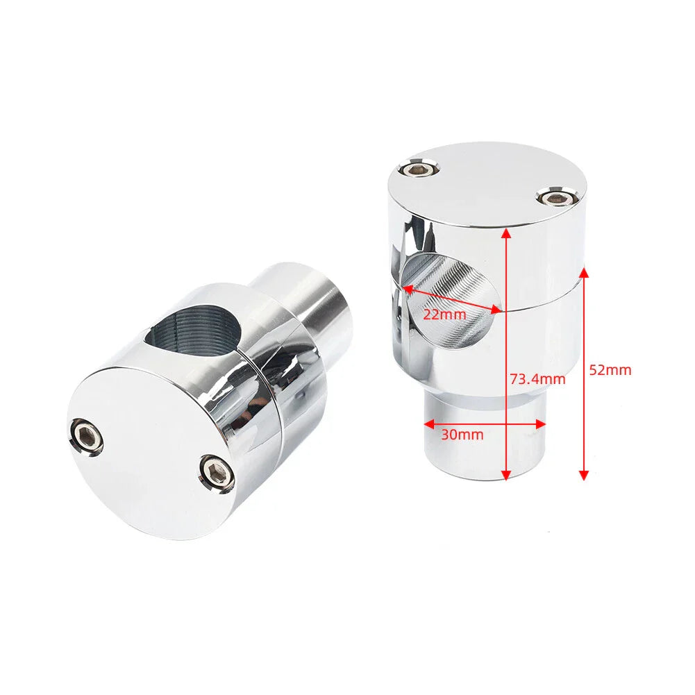 22mm Handlebar Riser Clamp Mount for Harley & Honda