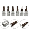 6pcs Bit Socket Screwdriver T40 for Automotive Tools 1/4 Inch Shank