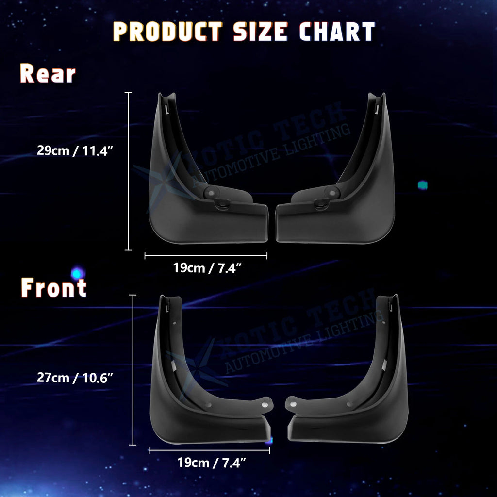 Mud Flaps Front Rear Splash Guards for Tesla Model 3 (2016-2023)