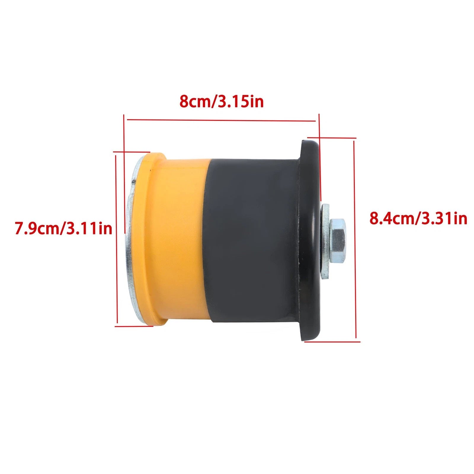 Set of 4 Rear Body Mount Bushings and Bolts for Ford F-250 F-550 (2005–2007)