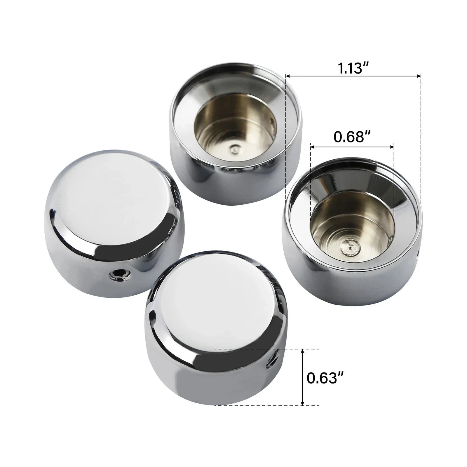 Chrome Engine Bolt Topper Covers for Harley Sportster S (2021-2024)