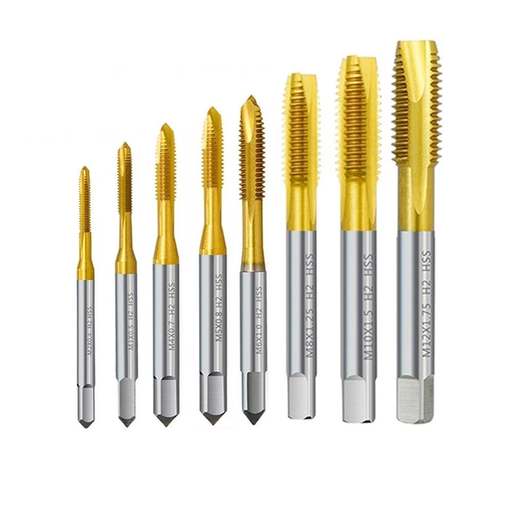 Set of 5 Coating Screw Thread Tap Drill Bits for M2 M12 Metric