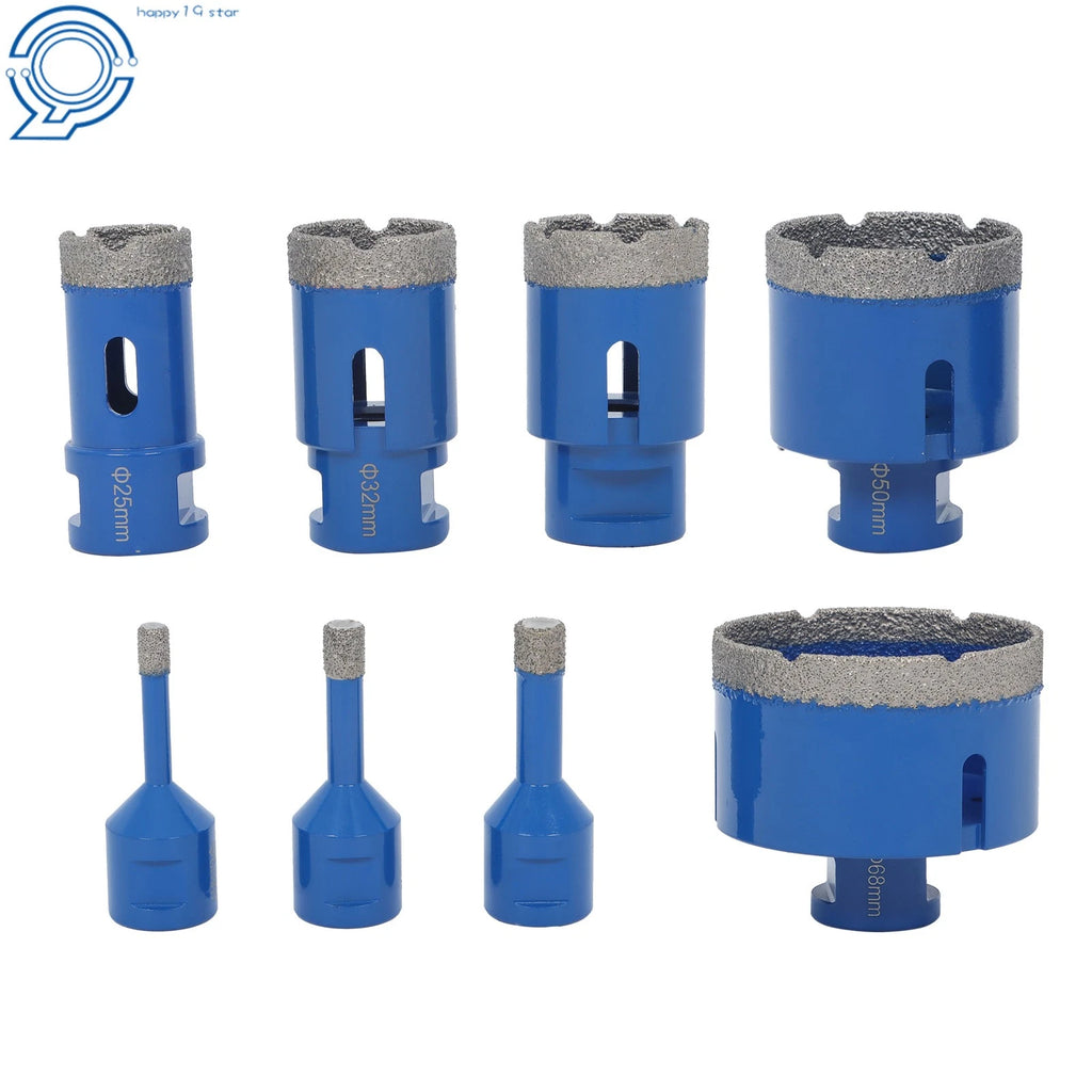 8-Piece Diamond Hole Saw Set for Ceramic & Marble Tiles