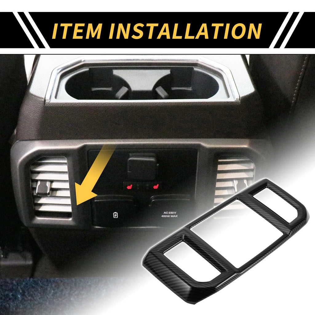Rear Air Vent Armrest AC Outlet Panel Cover Trim for Ford F-150 (2015–2020)