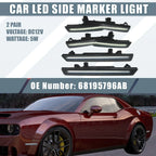 Smoked Lens LED Side Marker Lights for Dodge Challenger (2018 - Present)