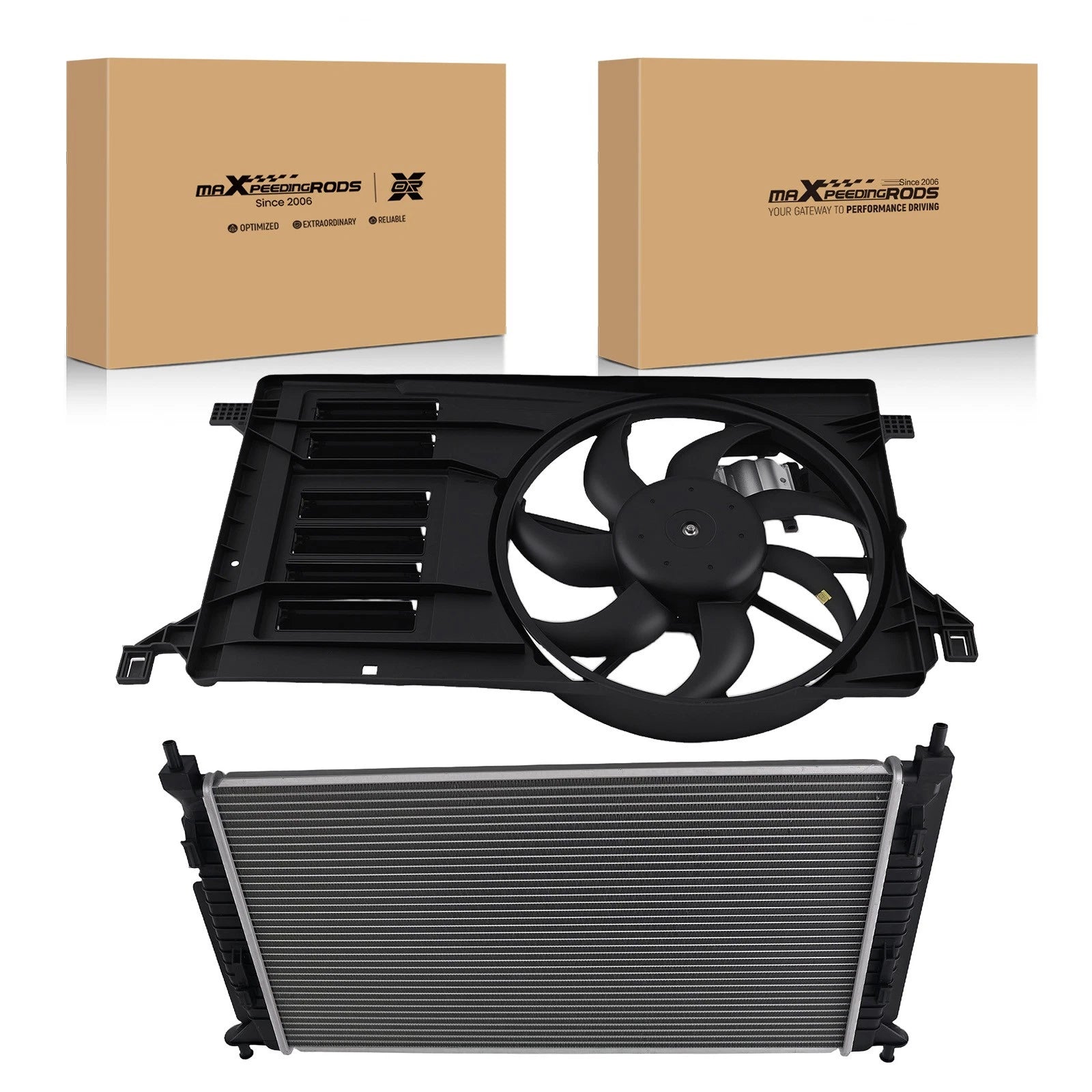 Radiator and Cooling Fan for Mazda 3 (2010–2013)